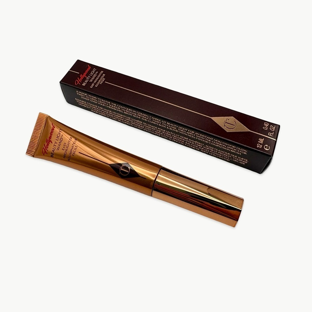 Charlotte Tilbury Beauty Highlighter Wand Spotlight 12ml Rose Gold Glow New - Picture 8 of 11